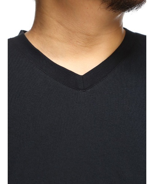 大きいサイズ Vネック Tシャツ 綿100％ 無地 メンズ（Tシャツ