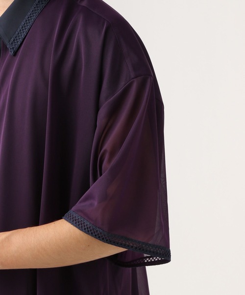 HARE(ハレ)の「【SET UP対応】シアーレイヤードシャツSS(HARE)(シャツ/ブラウス・メンズ・ブラック/ブラック系その他/グレー/パープル/ブルー/グレー系その他・SMALL/MEDIUM)」の19枚目の写真