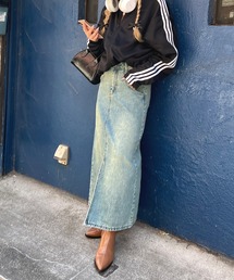 Futier land | フロントスリットデニムロングスカート(デニムスカート)