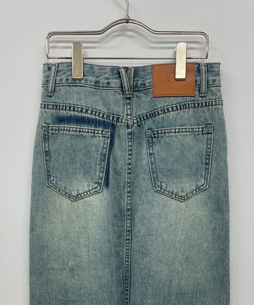 Futier land(フューティアランド)の「フロントスリットデニムロングスカート(デニムスカート・レディース・ライトブルー・MEDIUM/LARGE)」の17枚目の写真
