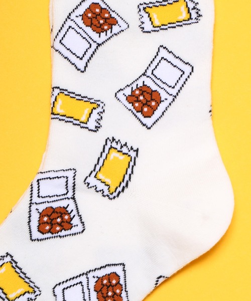 PUNYUS（プニュズ）の「フード総柄ソックス（ソックス/靴下・レディース・レッド/ブラウン/ブラック・FREE）」の15枚目の写真