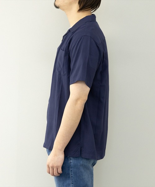 STYLEBLOCK（スタイルブロック）の「レーヨンオープンカラーシャツ（シャツ/ブラウス・メンズ・ピンク/ネイビー/カーキ/アイボリー・M/L/LL）」の11枚目の写真