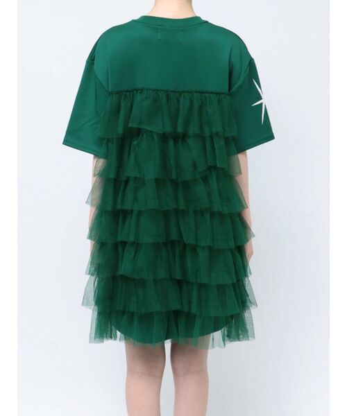 jouetie（ジュエティ）の「ナンバリングチュールドッキングワンピース（ワンピース・レディース・グリーン/オフホワイト/ブラック・MEDIUM）」の20枚目の写真