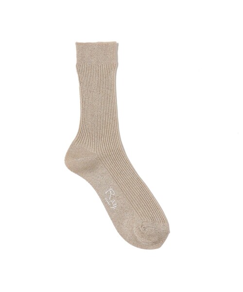 Ray BEAMS（レイビームス）の「グリッター ラメ リブ ソックス（ソックス/靴下・レディース・ブルー/シルバー/ピンク/ゴールド/ブラック/パープル/ダークブラウン/ワイン・ONE SIZE）」の8枚目の写真