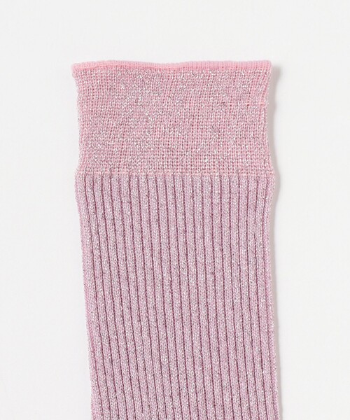 Ray BEAMS（レイビームス）の「グリッター ラメ リブ ソックス（ソックス/靴下・レディース・ブルー/シルバー/ピンク/ゴールド/ブラック/パープル/ダークブラウン/ワイン・ONE SIZE）」の9枚目の写真