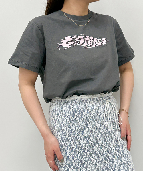 U by SPICK&SPAN(ユーバイスピックアンドスパン)の「【GANNI / ガニー】 Future Heavy Jersey Ganni Re(Tシャツ/カットソー・レディース・ブラック系その他・FREE)」の2枚目の写真