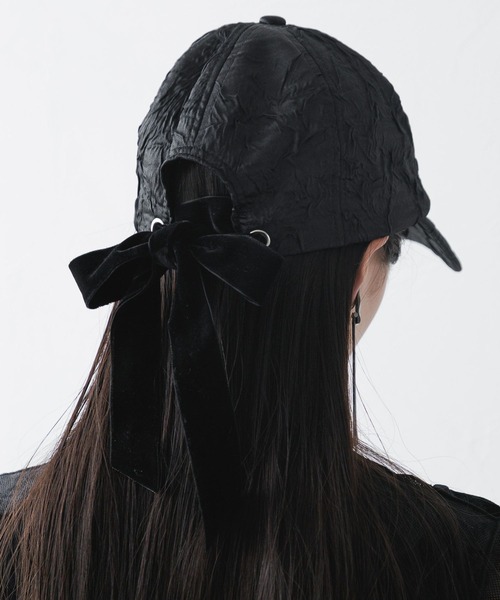 HARE（ハレ）の「バックリボンキャップ(HARE)（キャップ・レディース・ブラック/ブラック系その他・FREE）」の2枚目の写真