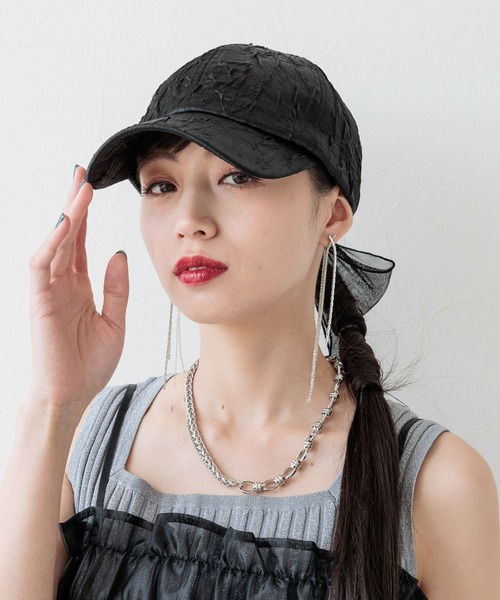 HARE（ハレ）の「バックリボンキャップ(HARE)（キャップ・レディース・ブラック/ブラック系その他・FREE）」の3枚目の写真