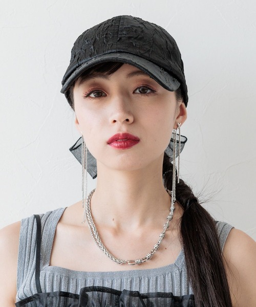 HARE（ハレ）の「バックリボンキャップ(HARE)（キャップ・レディース・ブラック/ブラック系その他・FREE）」の4枚目の写真