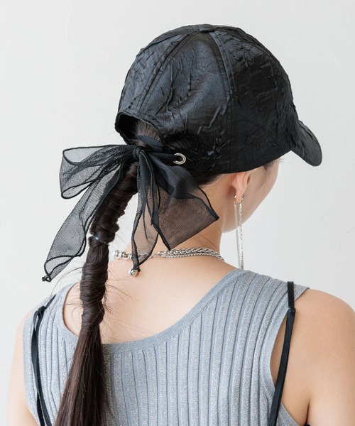 HARE（ハレ）の「バックリボンキャップ(HARE)（キャップ・レディース・ブラック/ブラック系その他・FREE）」の8枚目の写真