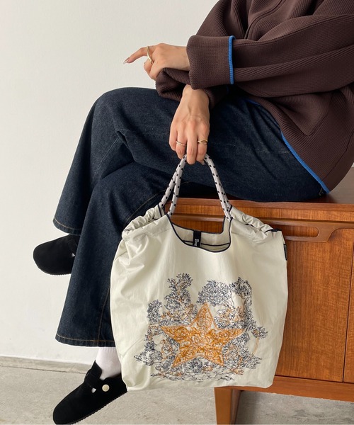 セール】デザイン 刺繍 マーケット トートバッグ（トートバッグ