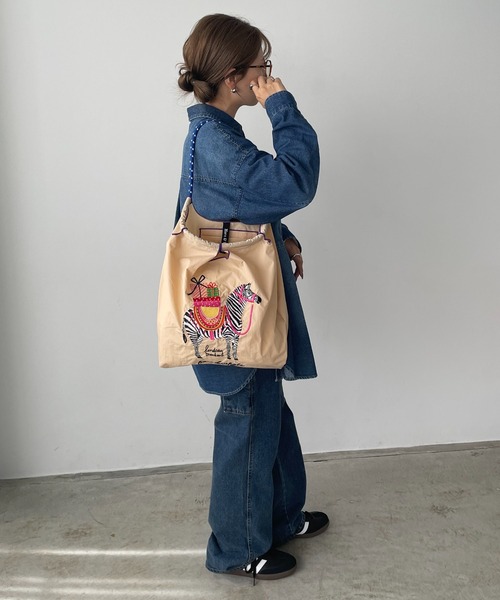 セール】デザイン 刺繍 マーケット トートバッグ（トートバッグ