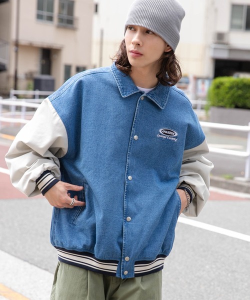 WEGO（ウィゴー）の「WEGO/デニムスタジャン（デニムジャケット・メンズ・ブラック/ライトインディゴブルー・MEDIUM/LARGE）」の10枚目の写真