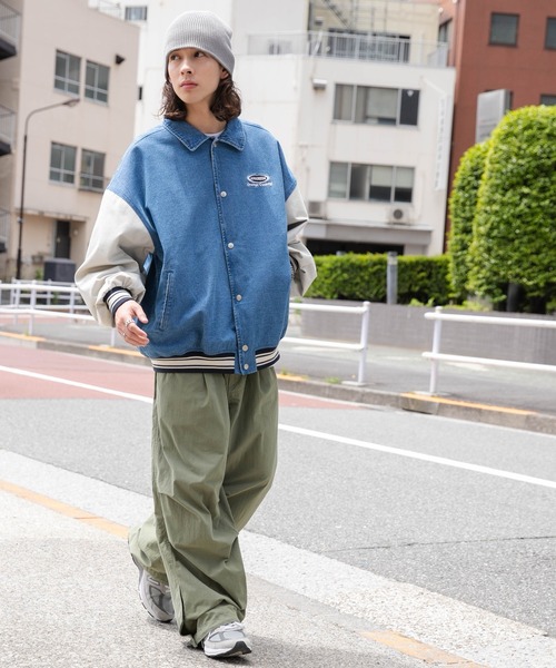 WEGO（ウィゴー）の「WEGO/デニムスタジャン（デニムジャケット・メンズ・ブラック/ライトインディゴブルー・MEDIUM/LARGE）」の14枚目の写真