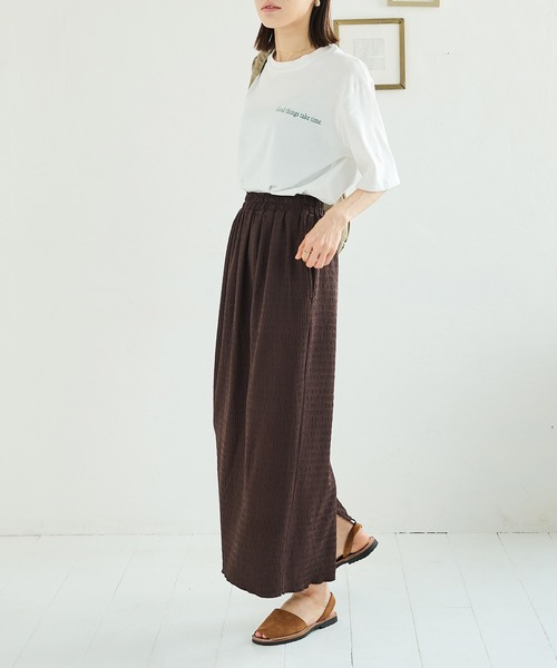 Crisp(クリスプ)の「ストレートラフカットスカート(スカート・レディース・ベージュ/ブラウン/ピンク/グレイッシュベージュ/チャコールグレー・FREE)」の13枚目の写真