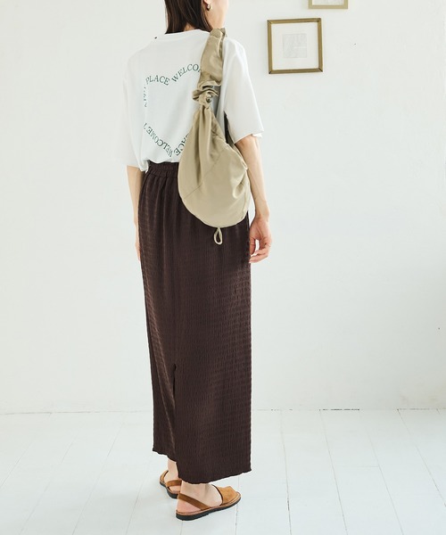 Crisp(クリスプ)の「ストレートラフカットスカート(スカート・レディース・ベージュ/ブラウン/ピンク/グレイッシュベージュ/チャコールグレー・FREE)」の12枚目の写真