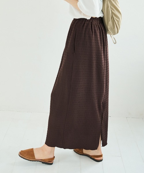 Crisp(クリスプ)の「ストレートラフカットスカート(スカート・レディース・ベージュ/ブラウン/ピンク/グレイッシュベージュ/チャコールグレー・FREE)」の9枚目の写真