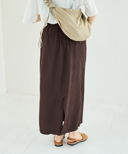 Crisp(クリスプ)の「ストレートラフカットスカート(スカート・レディース・ベージュ/ブラウン/ピンク/グレイッシュベージュ/チャコールグレー・FREE)」の8枚目の写真