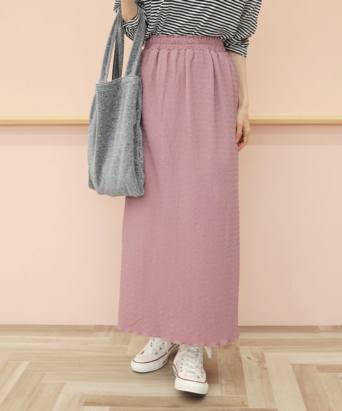 Crisp(クリスプ)の「ストレートラフカットスカート(スカート・レディース・ベージュ/ブラウン/ピンク/グレイッシュベージュ/チャコールグレー・FREE)」の15枚目の写真