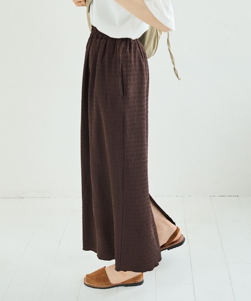 Crisp(クリスプ)の「ストレートラフカットスカート(スカート・レディース・ベージュ/ブラウン/ピンク/グレイッシュベージュ/チャコールグレー・FREE)」の6枚目の写真