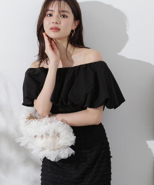 PROPORTION BODY DRESSING（プロポーションボディドレッシング）の「バルーンオフショルブラウス / 1214210702（シャツ/ブラウス・レディース・ホワイト/ブラック・FREE）」の8枚目の写真