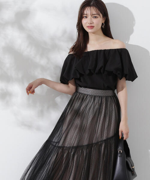 PROPORTION BODY DRESSING（プロポーションボディドレッシング）の「バルーンオフショルブラウス / 1214210702（シャツ/ブラウス・レディース・ホワイト/ブラック・FREE）」の10枚目の写真