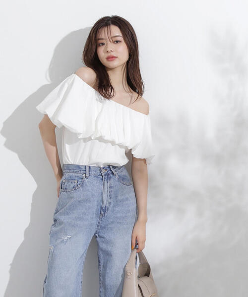 PROPORTION BODY DRESSING（プロポーションボディドレッシング）の「バルーンオフショルブラウス / 1214210702（シャツ/ブラウス・レディース・ホワイト/ブラック・FREE）」の20枚目の写真