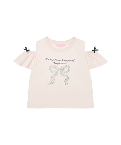 セール】ビジューリボンTシャツ（Tシャツ/カットソー）｜Honey