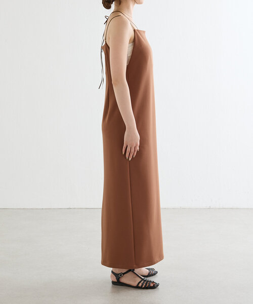 gemeil（ジェムイル）の「《再値下げ》【CEPIE. × gemeil】ダブルストラップミニマルワンピース（ワンピース・レディース・モカ/ブラック・S/M）」の20枚目の写真