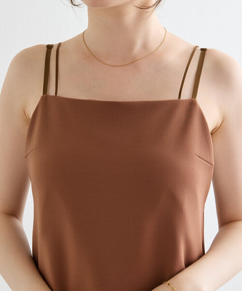 gemeil（ジェムイル）の「《再値下げ》【CEPIE. × gemeil】ダブルストラップミニマルワンピース（ワンピース・レディース・モカ/ブラック・S/M）」の22枚目の写真