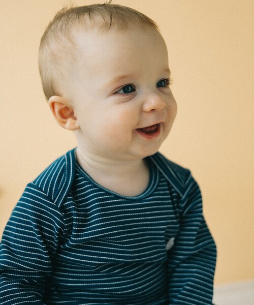 こども ビームス(コドモビームス)の「ベビー リブ カバーオール 2024(70~80cm)(ロンパース・キッズ・レッド系その他7/ネイビー/イエロー・70/80)」の7枚目の写真