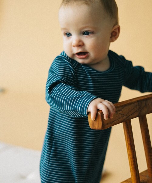 こども ビームス(コドモビームス)の「ベビー リブ カバーオール 2024(70~80cm)(ロンパース・キッズ・レッド系その他7/ネイビー/イエロー・70/80)」の8枚目の写真