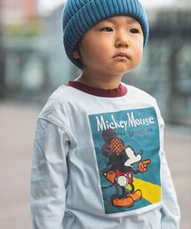 Disney / MICKEY MOUSE ポスター プリント Tシャツ(100~140cm)