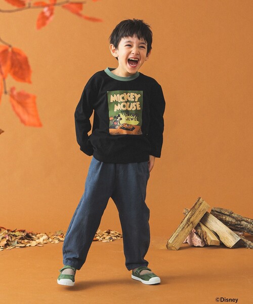 B:MING by BEAMS（ビーミングバイビームス）の「Disney / MICKEY MOUSE ポスター プリント Tシャツ（100～140cm）（Tシャツ/カットソー・キッズ・サックスブルー/ブラック・110/100/140/130/120）」の5枚目の写真