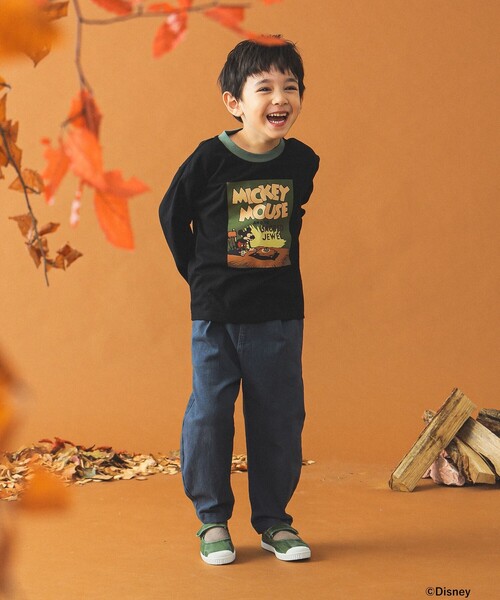 B:MING by BEAMS（ビーミングバイビームス）の「Disney / MICKEY MOUSE ポスター プリント Tシャツ（100～140cm）（Tシャツ/カットソー・キッズ・サックスブルー/ブラック・110/100/140/130/120）」の7枚目の写真