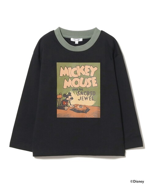 B:MING by BEAMS（ビーミングバイビームス）の「Disney / MICKEY MOUSE ポスター プリント Tシャツ（100～140cm）（Tシャツ/カットソー・キッズ・サックスブルー/ブラック・110/100/140/130/120）」の11枚目の写真