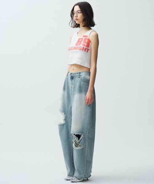 Midnight Move（ミッドナイトムーブ）の「Midnight Move／BL FITデニム（デニムパンツ・レディース・ブラック/ブルー・SMALL）」の4枚目の写真