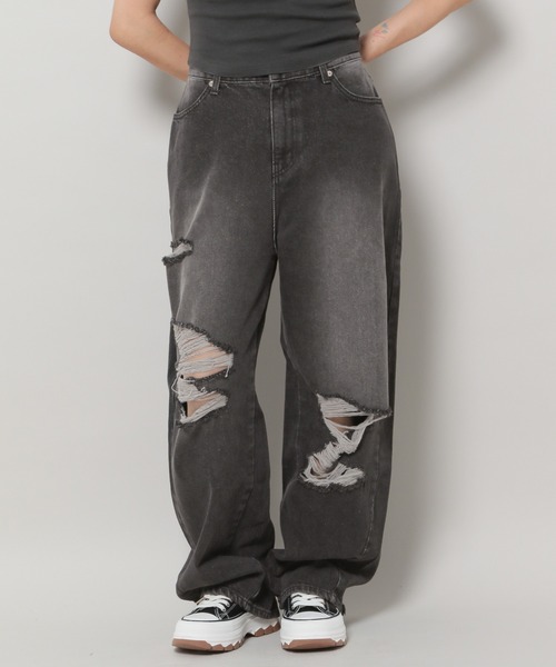 Midnight Move（ミッドナイトムーブ）の「Midnight Move／BL FITデニム（デニムパンツ・レディース・ブラック/ブルー・SMALL）」の18枚目の写真