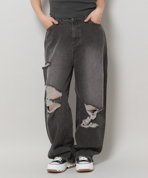 Midnight Move（ミッドナイトムーブ）の「Midnight Move／BL FITデニム（デニムパンツ・レディース・ブラック/ブルー・SMALL）」の19枚目の写真