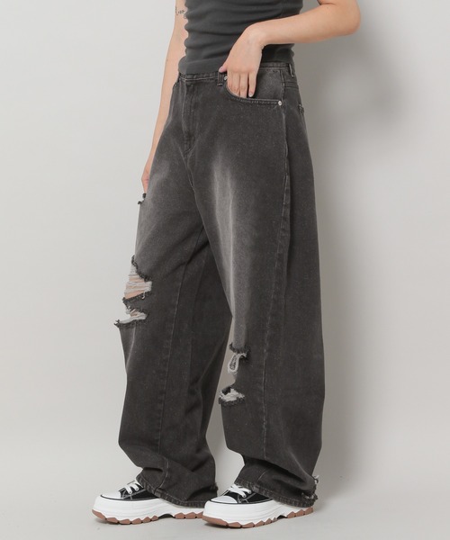 Midnight Move（ミッドナイトムーブ）の「Midnight Move／BL FITデニム（デニムパンツ・レディース・ブラック/ブルー・SMALL）」の20枚目の写真