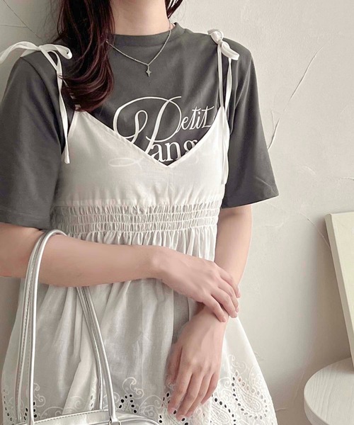 apres jour clair（アプレジュールクレア）の「【apres jour clair】アソートTシャツ【ZOZOTOWN限定アイテム】（Tシャツ/カットソー・レディース・グレー系その他/チャコールグレー/オフホワイト/ホワイト系その他2・フリー/X-LARGE）」の4枚目の写真