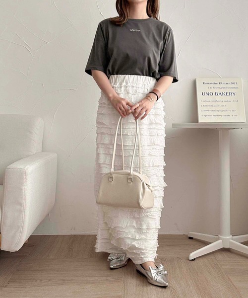 apres jour clair（アプレジュールクレア）の「【apres jour clair】アソートTシャツ【ZOZOTOWN限定アイテム】（Tシャツ/カットソー・レディース・グレー系その他/チャコールグレー/オフホワイト/ホワイト系その他2・フリー/X-LARGE）」の17枚目の写真