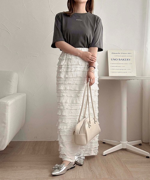 apres jour clair（アプレジュールクレア）の「【apres jour clair】アソートTシャツ【ZOZOTOWN限定アイテム】（Tシャツ/カットソー・レディース・グレー系その他/チャコールグレー/オフホワイト/ホワイト系その他2・フリー/X-LARGE）」の16枚目の写真