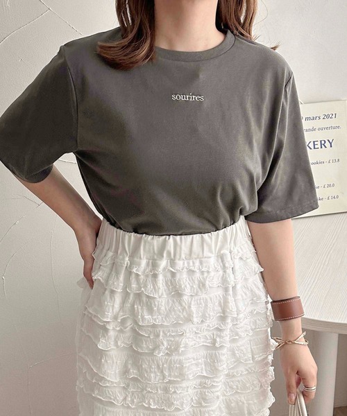 apres jour clair（アプレジュールクレア）の「【apres jour clair】アソートTシャツ【ZOZOTOWN限定アイテム】（Tシャツ/カットソー・レディース・グレー系その他/チャコールグレー/オフホワイト/ホワイト系その他2・フリー/X-LARGE）」の20枚目の写真