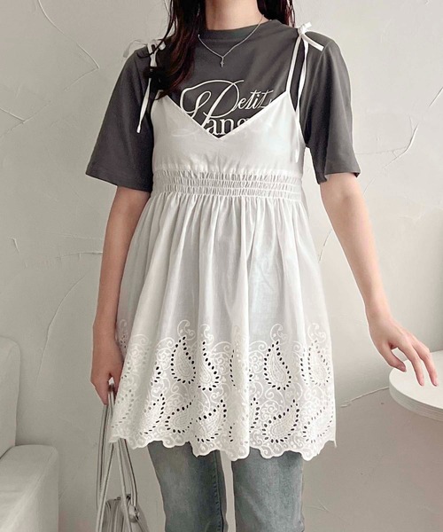 apres jour clair（アプレジュールクレア）の「【apres jour clair】アソートTシャツ【ZOZOTOWN限定アイテム】（Tシャツ/カットソー・レディース・グレー系その他/チャコールグレー/オフホワイト/ホワイト系その他2・フリー/X-LARGE）」の13枚目の写真