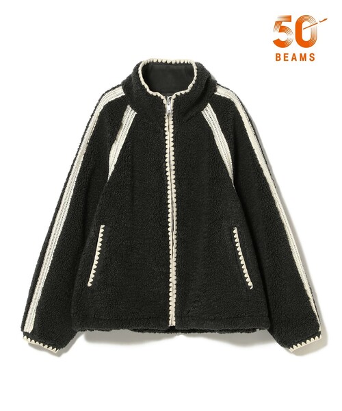 Ray BEAMS(レイビームス)の「【WEB限定】UGG(R) / Nikia Crochet UGGfluff Jacket(その他アウター・レディース・ブラック/グレー・SMALL)」の2枚目の写真