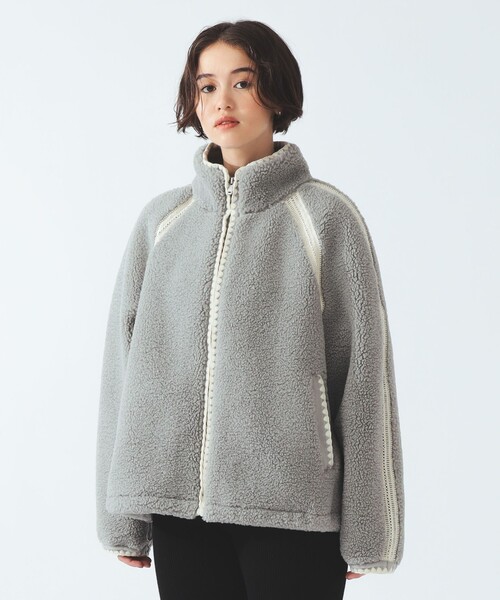 Ray BEAMS(レイビームス)の「【WEB限定】UGG(R) / Nikia Crochet UGGfluff Jacket(その他アウター・レディース・ブラック/グレー・SMALL)」の7枚目の写真