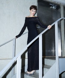 WONEM | ドレープオフショルレースロングワンピース(ワンピース)