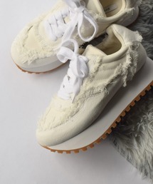 レースアップフリンジスニーカー