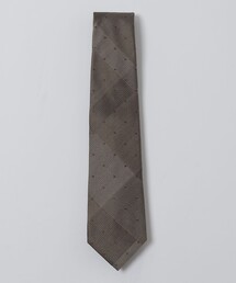 シャドークレストブリッジチェックカラードットタイ